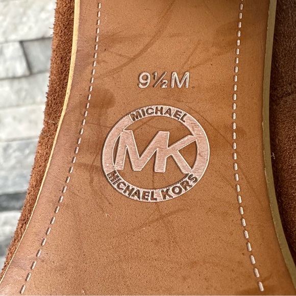 Michael KORS Suede  City Fall Winter Boho  Booties Cognac  Brown Neutral Size 9 - Picture 9 of 10